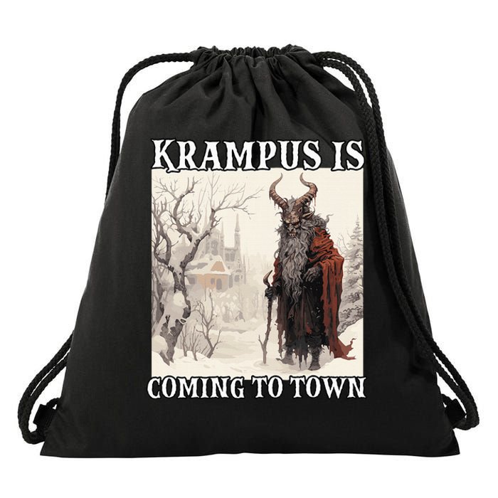 Krampus Santa Claus T Bavarian Legendary Figure Kramperl Drawstring Bag