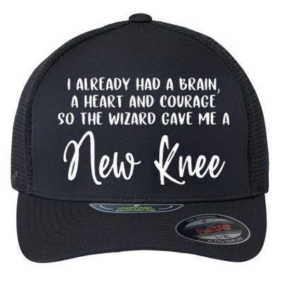 Knee Surgery Completed Funny Knee Replacement Gift Recovery Flexfit Unipanel Trucker Cap