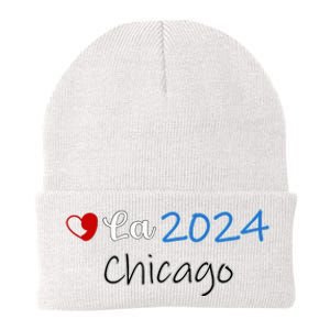 Kamala Supporter Chicago Dnc Comma La Heart Harris President Knit Cap Winter Beanie