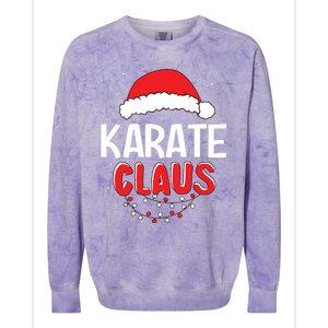 Karate Santa Claus Christmas Matching Costume Colorblast Crewneck Sweatshirt