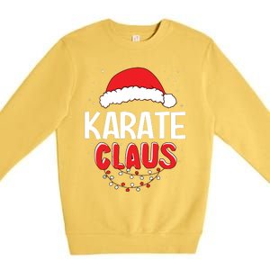 Karate Santa Claus Christmas Matching Costume Premium Crewneck Sweatshirt