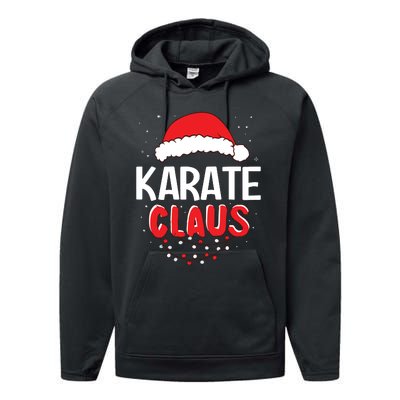 Karate Santa Claus Christmas Matching Costume Performance Fleece Hoodie