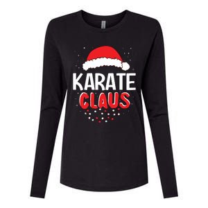 Karate Santa Claus Christmas Matching Costume Womens Cotton Relaxed Long Sleeve T-Shirt