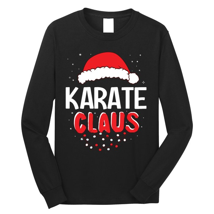 Karate Santa Claus Christmas Matching Costume Long Sleeve Shirt