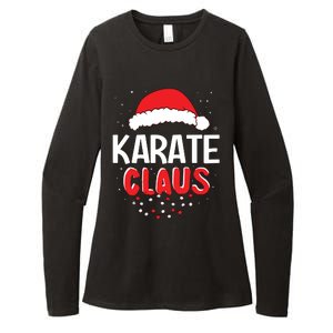 Karate Santa Claus Christmas Matching Costume Womens CVC Long Sleeve Shirt