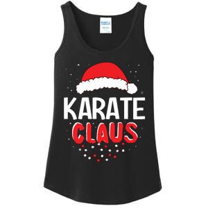 Karate Santa Claus Christmas Matching Costume Ladies Essential Tank