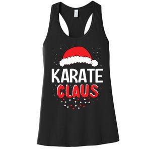 Karate Santa Claus Christmas Matching Costume Women's Racerback Tank