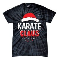 Karate Santa Claus Christmas Matching Costume Tie-Dye T-Shirt