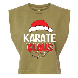 Karate Santa Claus Christmas Matching Costume Garment-Dyed Women's Muscle Tee