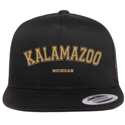 Kalamazoo Sports College Style On Kalamazoo Flat Bill Trucker Hat