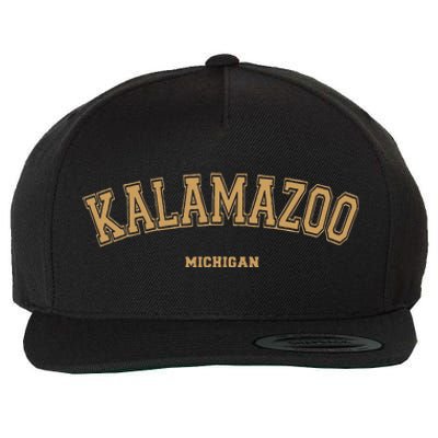 Kalamazoo Sports College Style On Kalamazoo Wool Snapback Cap