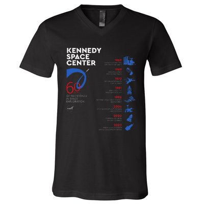 Kennedy Space Center 60th Anniversary Educational V-Neck T-Shirt