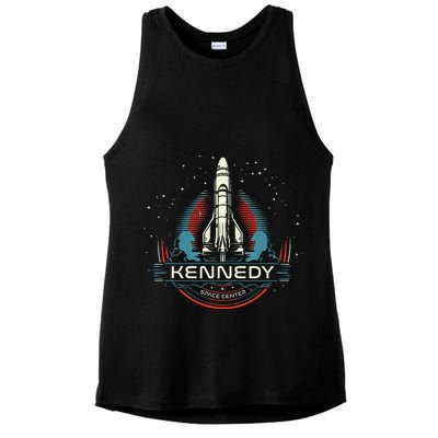 Kennedy Space Center Merritt Island Florida Shuttle Ladies PosiCharge Tri-Blend Wicking Tank