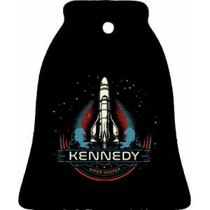 Kennedy Space Center Merritt Island Florida Shuttle Ceramic Bell Ornament