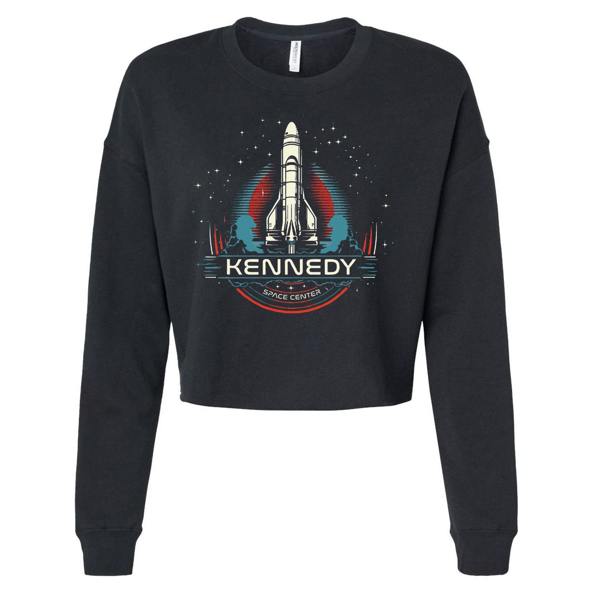 Kennedy Space Center Merritt Island Florida Shuttle Cropped Pullover Crew
