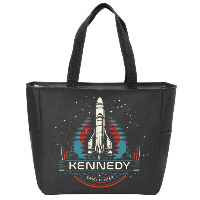 Kennedy Space Center Merritt Island Florida Shuttle Zip Tote Bag