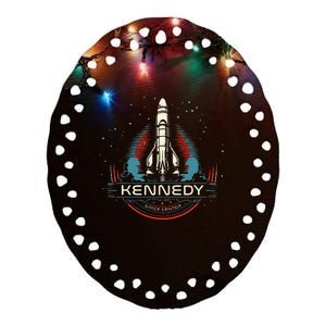 Kennedy Space Center Merritt Island Florida Shuttle Ceramic Oval Ornament