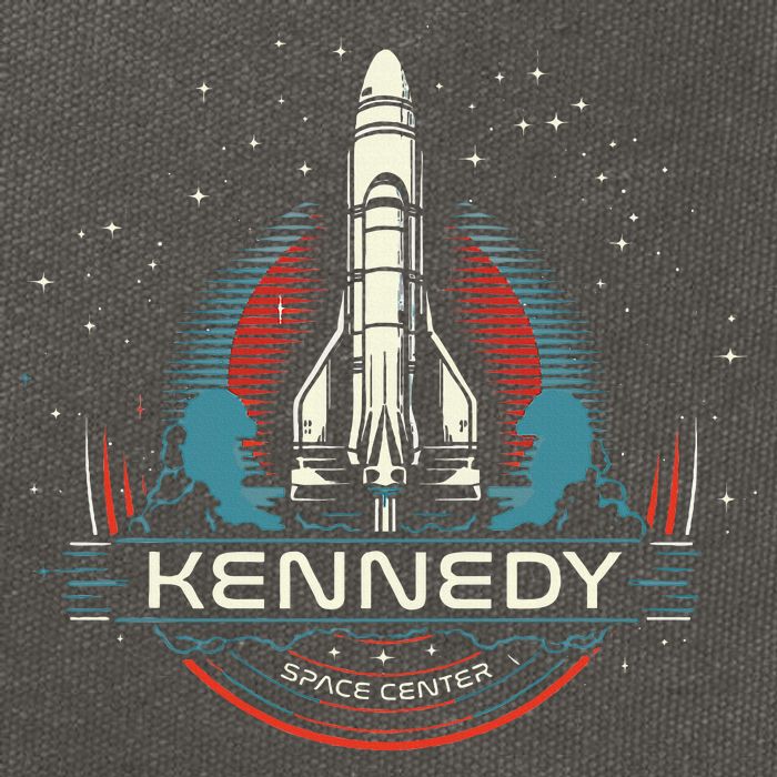 Kennedy Space Center Merritt Island Florida Shuttle Cotton Canvas Backpack