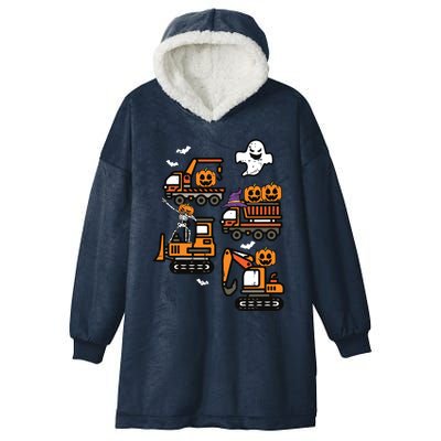 Kids Spooky Construction Trucks Halloween Costume Boy Hooded Wearable Blanket