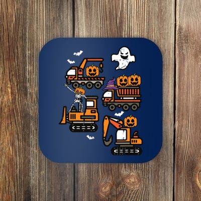 Kids Spooky Construction Trucks Halloween Costume Boy Coaster