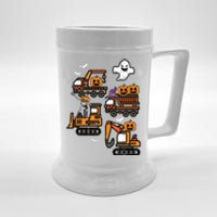 Kids Spooky Construction Trucks Halloween Costume Boy Beer Stein