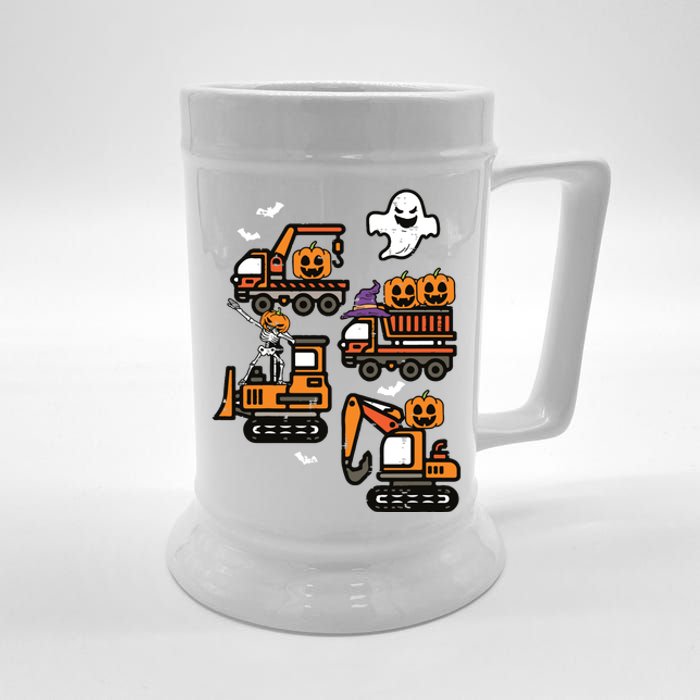 Kids Spooky Construction Trucks Halloween Costume Boy Beer Stein