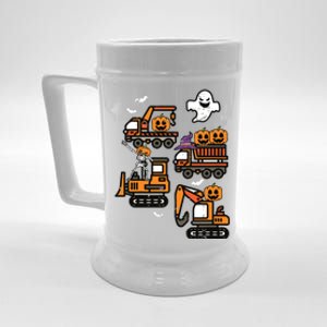 Kids Spooky Construction Trucks Halloween Costume Boy Beer Stein