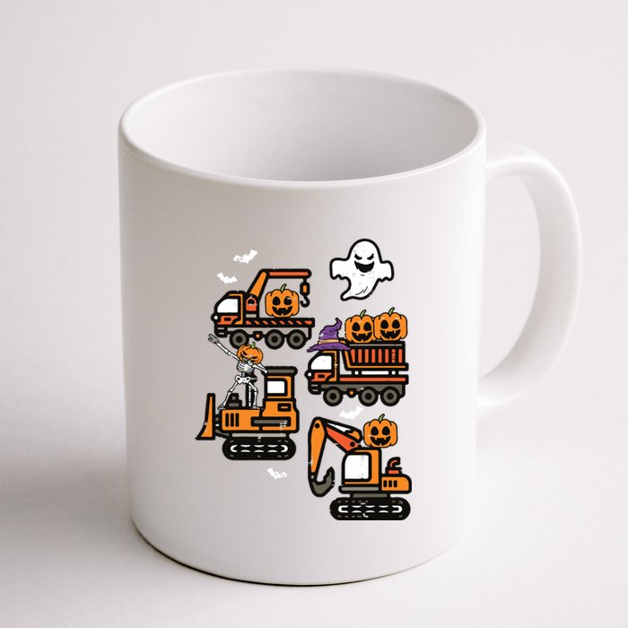 Kids Spooky Construction Trucks Halloween Costume Boy Coffee Mug