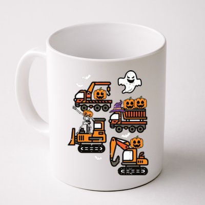 Kids Spooky Construction Trucks Halloween Costume Boy Coffee Mug