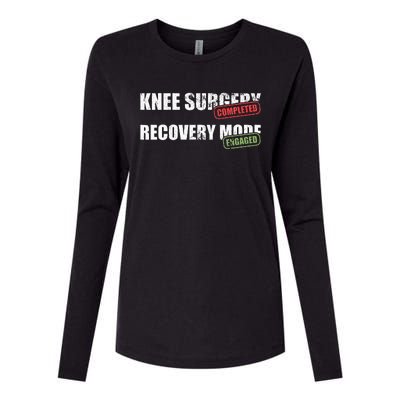 Knee Surgery Completed Recovery Mode Knee Replacement Womens Cotton Relaxed Long Sleeve T-Shirt