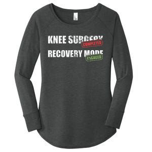 Knee Surgery Completed Recovery Mode Knee Replacement Women's Perfect Tri Tunic Long Sleeve Shirt