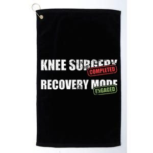 Knee Surgery Completed Recovery Mode Knee Replacement Platinum Collection Golf Towel