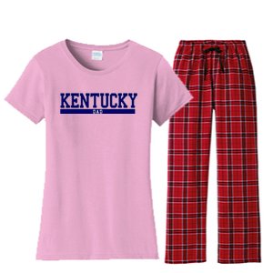 Kentucky State Dad Sports Women's Flannel Pajama Set