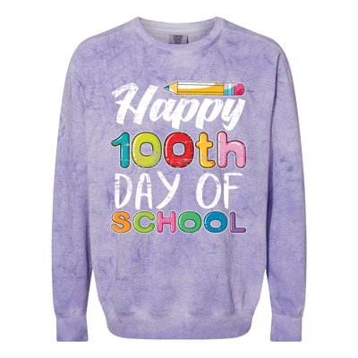 Kindergarten School Drawing Gift 100 Days Of School Gift Colorblast Crewneck Sweatshirt