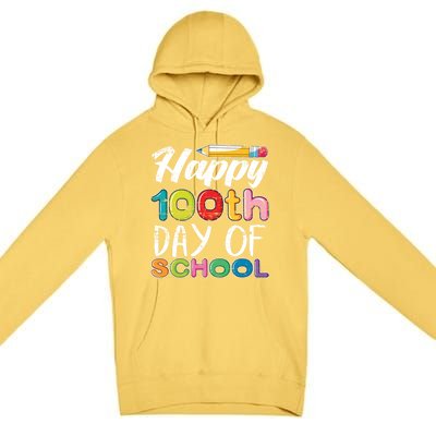 Kindergarten School Drawing Gift 100 Days Of School Gift Premium Pullover Hoodie