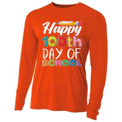 Kindergarten School Drawing Gift 100 Days Of School Gift Cooling Performance Long Sleeve Crew