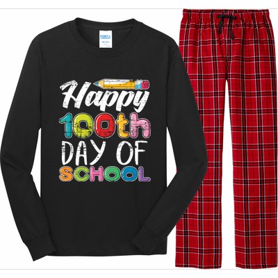 Kindergarten School Drawing Gift 100 Days Of School Gift Long Sleeve Pajama Set