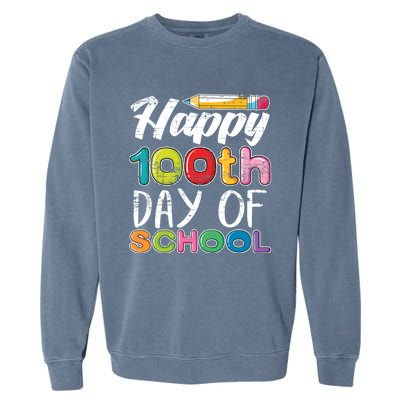 Kindergarten School Drawing Gift 100 Days Of School Gift Garment-Dyed Sweatshirt