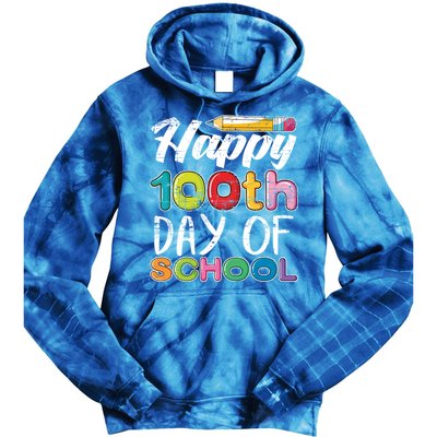 Kindergarten School Drawing Gift 100 Days Of School Gift Tie Dye Hoodie