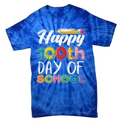 Kindergarten School Drawing Gift 100 Days Of School Gift Tie-Dye T-Shirt