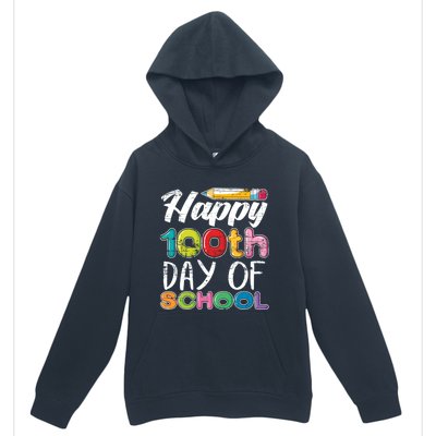 Kindergarten School Drawing Gift 100 Days Of School Gift Urban Pullover Hoodie