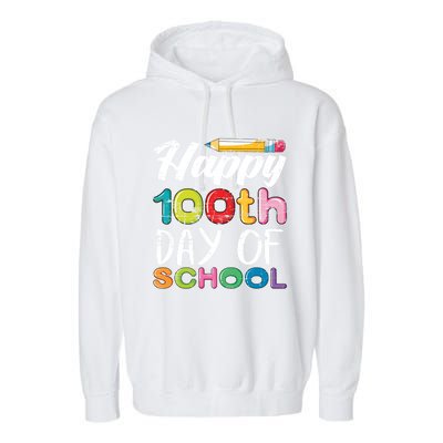 Kindergarten School Drawing Gift 100 Days Of School Gift Garment-Dyed Fleece Hoodie