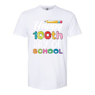 Kindergarten School Drawing Gift 100 Days Of School Gift Softstyle CVC T-Shirt