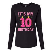 K.i.d.s Sweet donut It's My 10th Birthday Shirt 10 Yrs Old Gift Womens Cotton Relaxed Long Sleeve T-Shirt