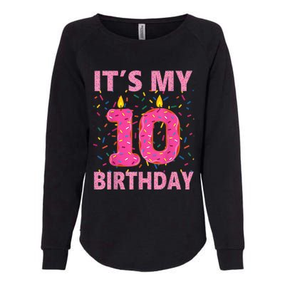 K.i.d.s Sweet donut It's My 10th Birthday Shirt 10 Yrs Old Gift Womens California Wash Sweatshirt