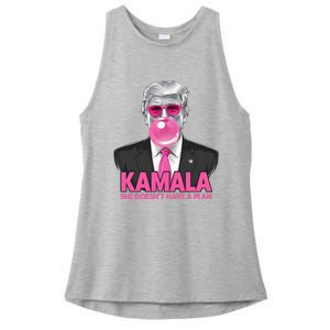 Kamala She Doesn’T Have A Plan Donald Trump Ladies PosiCharge Tri-Blend Wicking Tank