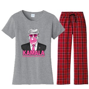 Kamala She Doesn’T Have A Plan Donald Trump Women's Flannel Pajama Set