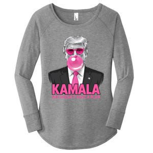 Kamala She Doesn’T Have A Plan Donald Trump Women's Perfect Tri Tunic Long Sleeve Shirt