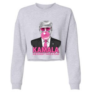 Kamala She Doesn’T Have A Plan Donald Trump Cropped Pullover Crew