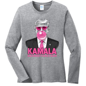 Kamala She Doesn’T Have A Plan Donald Trump Ladies Long Sleeve Shirt